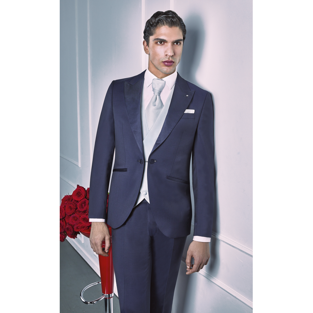 Abito da sposo 100% lana italiana blu notte Zignone FCC2538302